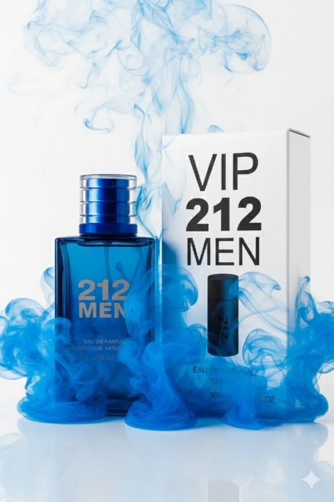 VIP 212 Men Eau De Parfum 100ml – Fresh Aromatic Woody Luxury Impression Fragrance for Men | Cool Blue Aquatic Citrus Notes | Long Lasting Daily Wear Perfume | Premium Bottle with Box