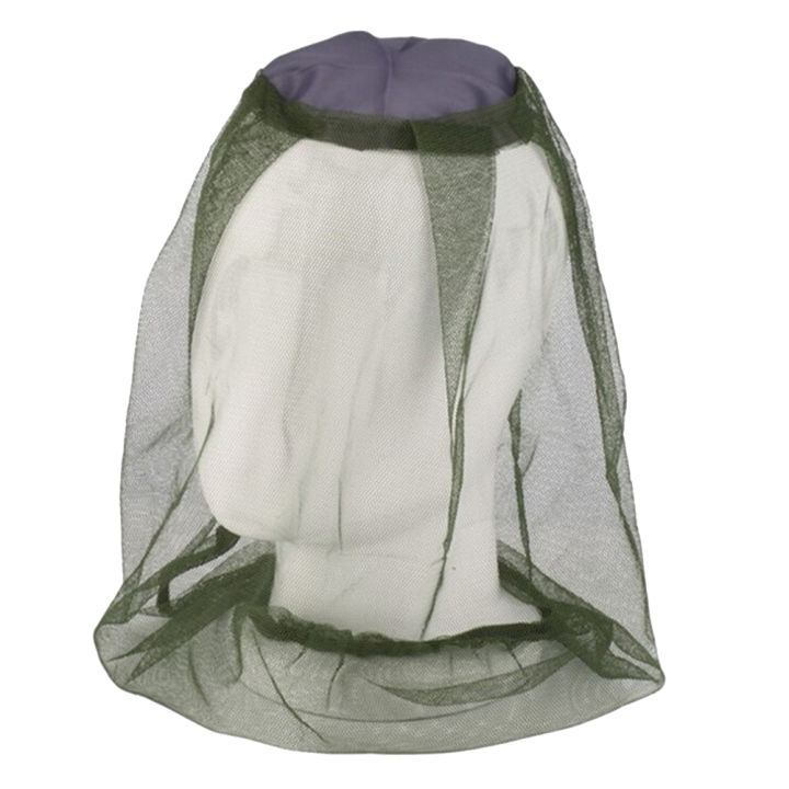 Outdoor Safe Travel Camping Mesh Cap Midge Mosquito Insect Hat Bug Head Net Face Protector