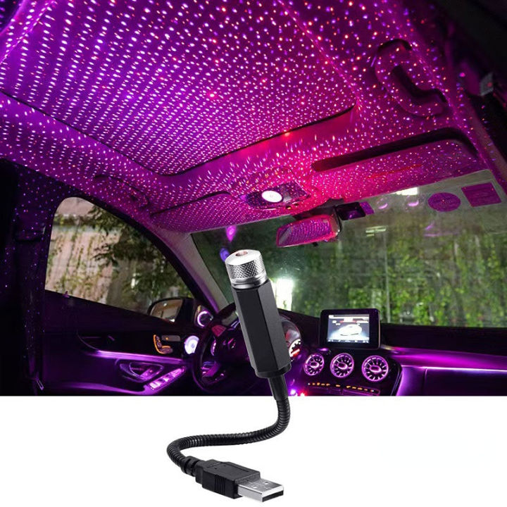 Mini LED Car Roof Star Night Light Projector Atmosphere  Lamp USB Decorative Adjustable for Auto Roof Room Ceiling Decor
