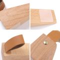 Solid Wood Door Stopper Non-Slip Door Stops Baby Protect Leather Rope Wedge Anti-Collision Gate Decor Nail-Free Hardware. 