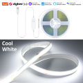 5V USB Zigbee Tuya Wifi LED Strip Set Zigbee3.0 Controller 320LEDs/M COB LED Strip Light Smart Life APP Control for Alexa. 