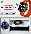 Sim Supported BW9 Sim Card Smartwatch +Hidden Camera+4G Sim slot with2.2 inch HD Display Smart watch Carbon Free pair strap, full touch screen with one strap and wireless charger for men's and boy's.