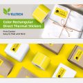Welltech color label sticker thermal paper sticker beautiful color label product logo barcode thermal label. 