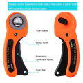 45mm Ergonomic Rotary Fabric Cutter For Fabric Card Paper Sewing Quilting Roller Fabric Cutting Tailor Scissors Clothes DIY Tool. 