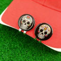 Golf Hat Clip Round Ball Marker Metal Badge Green Position Marking Tool for Golf Course Practice and Training Accessory.
