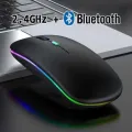 [Shipped from Thailand] Thai keyboard, 10-inch wireless keyboard and mouse with multi-color LED backlight for Android phone laptop. 