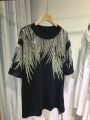 L-4XL Plus Size Tops Rhinestone Graphic T-shirts Luxury Large Size Tunic for Women Men Summer Cotton Women's Clothing Chubby Y2K.
