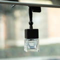 Dyed Square Cap Black Cap Empty Bottle Car Essential Oil Diffuser Fragrance Air Freshener Scent Perfume Bottle Ornament. 