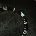 Tilt 38mm * 30.7mm ceramic/aluminum luminous Bezel GMT and diving watch inserts suitable for 40mm men's watch replacement watch. 