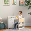 Kids Wooden Desk and Chair Kids Table and Chair set 2 in 1 Best for 6 to 16 age Kids. 