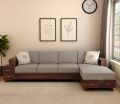 Solace L-Shaped 4 Seater Wooden Sofa. 