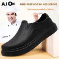 Chef shoes four seasons new non-slip oil-resistant plus size business men's EVA shoes fashion comfortable soft-soled rain boots.