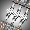 20mm Luxury Stainless Steel Strap with butterfly buckle.