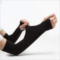 Pair Of Sleeves Multipurpose All Weather Arm Protector For Sports And Outdoor Activities Colour - Black. 