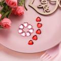100PCS / 200PCS 12mm Hearts Crystals Red/Pink Glitter Flat Back Heart Rhinestone Sparkling Stones Acrylic Faux Diamonds.