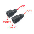 AN3 AN4 AN6 AN8 AN10 Male to Female Flare Adapter Reducer Black Aluminum Fuel Line Fitting 1/8NPT Thread. 