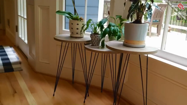 1 Pcs / Set of 3 Round Coffee Table HIGH Gloss Nesting End Tables - Round Wood Stacking Coffee Side Accent Tables with Metal Legs for Living Room, Home Office, Nightstands for Bedroom, Sturdy Easy Assembly - 3 Piece Nesting Table set for living Room