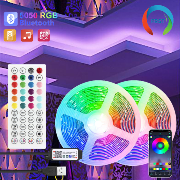 Color RGB 5050 LED Strip Bluetooth Tape Decor for Room LED 10m 15m 20m ...