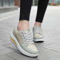 Women Leather Casual Sneakers Fashion Comfortable Platform Walking Shoes Wedge Moccasins Breathable Loafers Zapatos De Mujer. 
