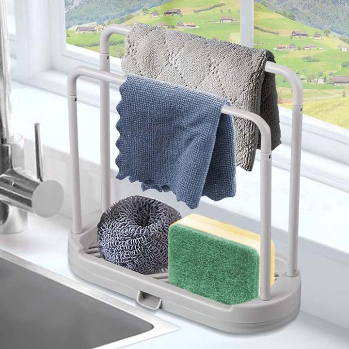 Kitchen Rag Drain Stand Kitchen Accessories Sink Drainage Shelf Sink ...