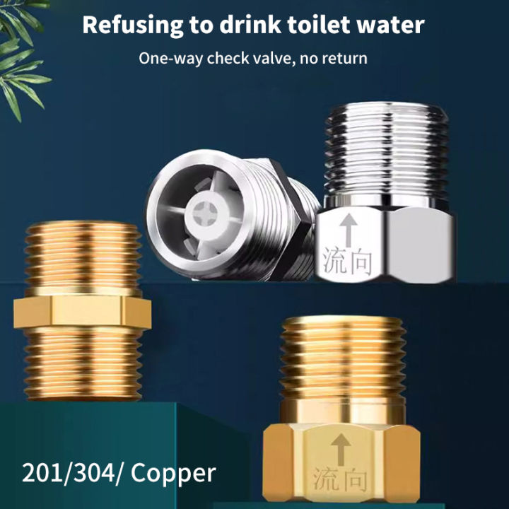 Male Female Check Valve One Way Non-return Valve Water Heater Toilet ...