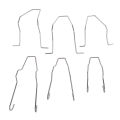 6Pcs Car Headlamp Bulb Clip Car Bulb Clip Stainless Steel Scratch Resistant Headlight Retainer Spring Clip for H1 H3 H4 H7 Bulbs. 