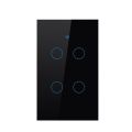 Touch Switch Work with Tuya Smart Life App Light WiFi RF433 Smart Switch Remote Control No Neutral Wire For Alexa  Home. 