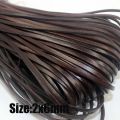 5 Yards Retro High Quality Genuine Leather Cord Round/Flat Strand Cow Leather Rope Fit Necklace Bracelets DIY Jewelry.