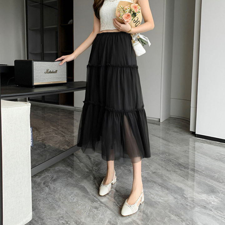 2026%20Fashion%20A-%20Line%20Half%20Skirt%20Women's%20Summer%20New%20Style%20High%20waist%20Midi%20Length%20Cake%20Skirt%20Korean%20Style%20Fashion%20Pleated%20Skirt%20-%20Image%202