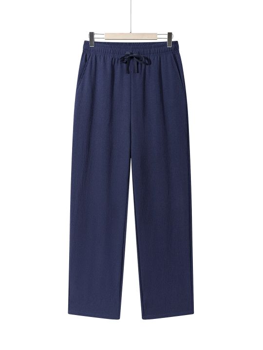 Men's%20Casual%20Straight%20Trousers%20Summer%20Autumn%20Breathable%20Solid%20Color%20Long%20Pants%20Drawstring%20Fitness%20Sweatpants%20Men%20Streetwear%20-%20Image%204