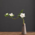 Vintage coarse pottery small vase, Japanese style living room dining table, hydroponic flower set, home decoration ornament. 