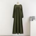 Spirng Autumn Full Sleeve Casual Plus Size Dress Women Loose Maxi Dresses Female Oversize Long Dresses Vestidoes Fit 120KG.
