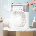 3 in 1 mini air conditioner fan,  smaller portable fan  with ice cubes  , evaporative system with 7 Leds. 