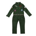 Boys Girl Pilot Warrior Costume Embroidered Zipper Jumpsuit with Party Belt Halloween Cosplay Role Play Outfit with 5PC Toy. 