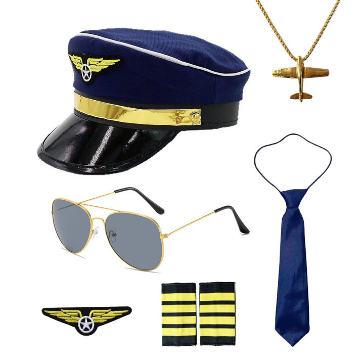 Children%20Captain%20Hat%20Cosplay%20Aviation%20Cap%20Navy%20Party%20Costume%20Police%20Sailors%20Caps%20Performance%20Captain%20Hat%20with%20Badge%20Unisex%201PC%20-%20Image%204