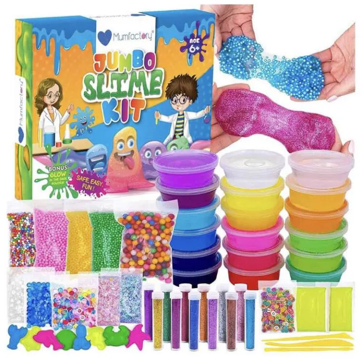 Mumfactory%20Slime%2012%20pcs%20/%20Glitter%206%20bottle%20/%20Water%20Baloons%20/%20Orbeez%20balls%20/%201%20clay%20mitti%20pics%20/%2010%20icream%20sticks%20china%20matti%20Jumbo%20Slime%20Kit%20Toys%20in%20Rs%20299%20Box%20Not%20Included%20-%20Image%202