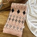 Children Winter Warm Knit Cozy Neckwear Kids Accessory 2025  Child Neck Warmer Kids Girls Light Pink Cartoon Scarf. 