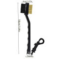 Double-Sided Golf Cleaning Brush - Portable Lightweight Two-Head Club Cleaner with Hook for Golfers. 