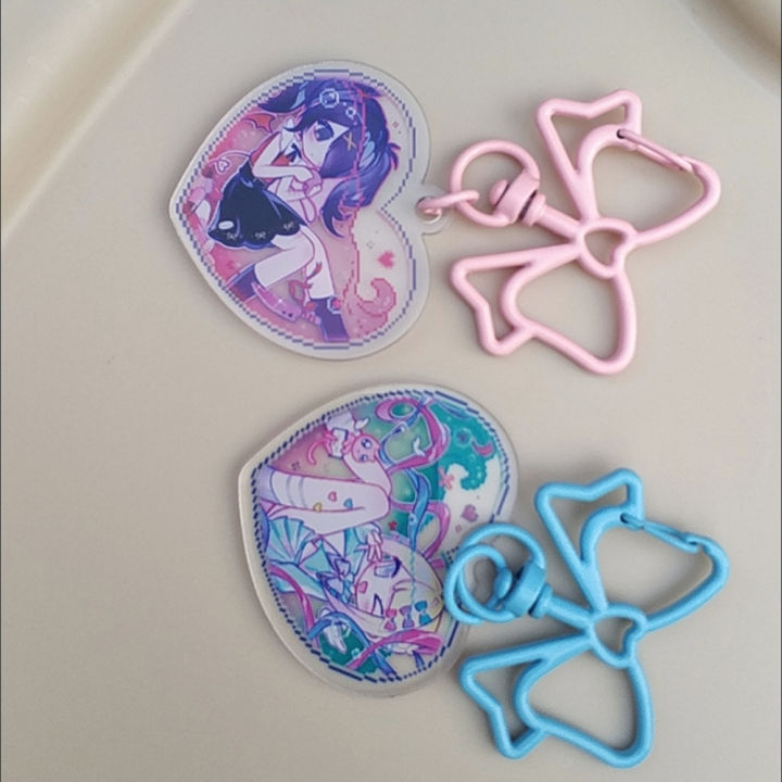 2pcs/set%20Game%20NEEDY%20GIRL%20OVERDOSE%20Rain%20Ame%20KAnge%20Cosplay%20Keychain%20Acrylic%20Heart%20Pendant%20Keyring%20Bag%20Accessories%20Girls%20Ornament%20-%20Image%206