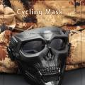 Creative Skull Motorcycle Riding Mask Retro Harley Mask Windproof Dustproof Face Mask Outdoor Goggles Adjustable Elastic Band.