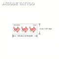 Red personalized design "Love" ink waterproof tattoo sticker, for role-playing, parties, body art decoration, lasts 3-7 days. 