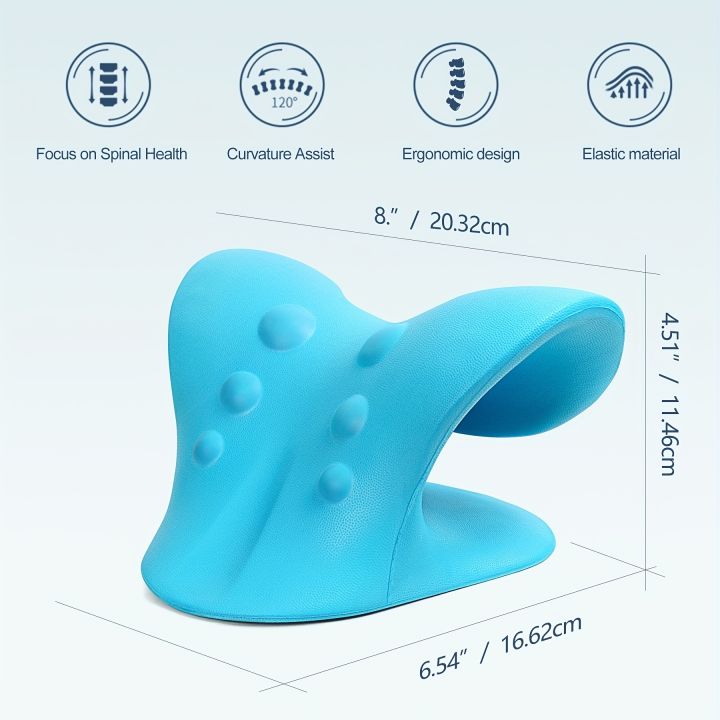 Eva%20Neck%20And%20Shoulder%20Relaxer,%20C-Shape%20Cervical%20Traction%20Device,%20Relax%20Spine%20Alignment,%20Chiropractic%20Pillow%20Stretcher%20Massager%20-%20Image%204