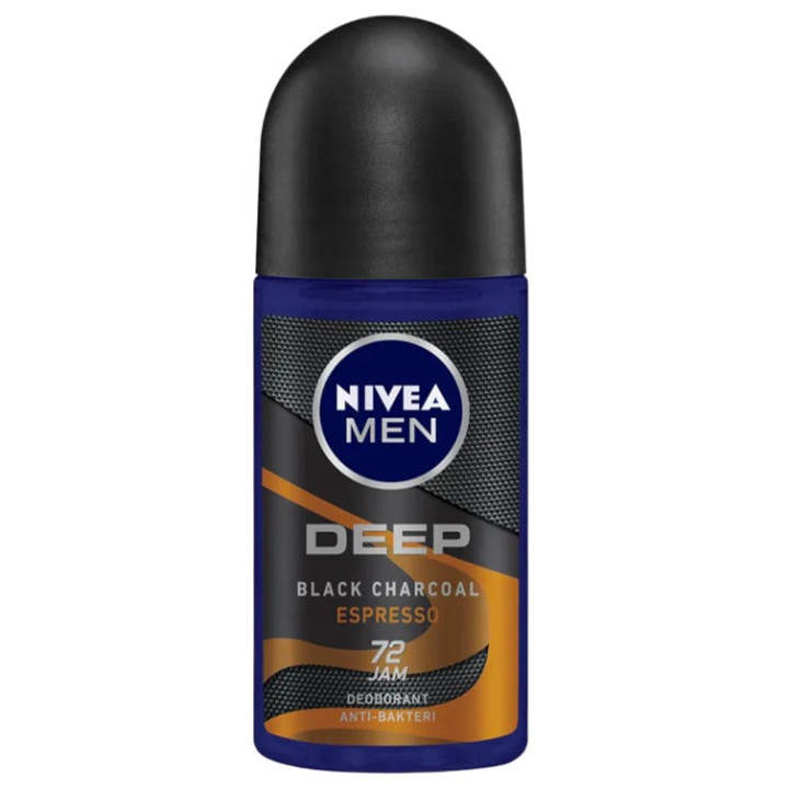Nevia Men DEEP Black Charcoal Deodorant 48h Espresso Rollon 50ml