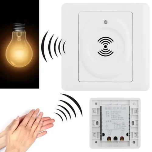 Wall Mount Voice Light Sensor Switch Sound & Light Controlled Delay Switch 
250V.