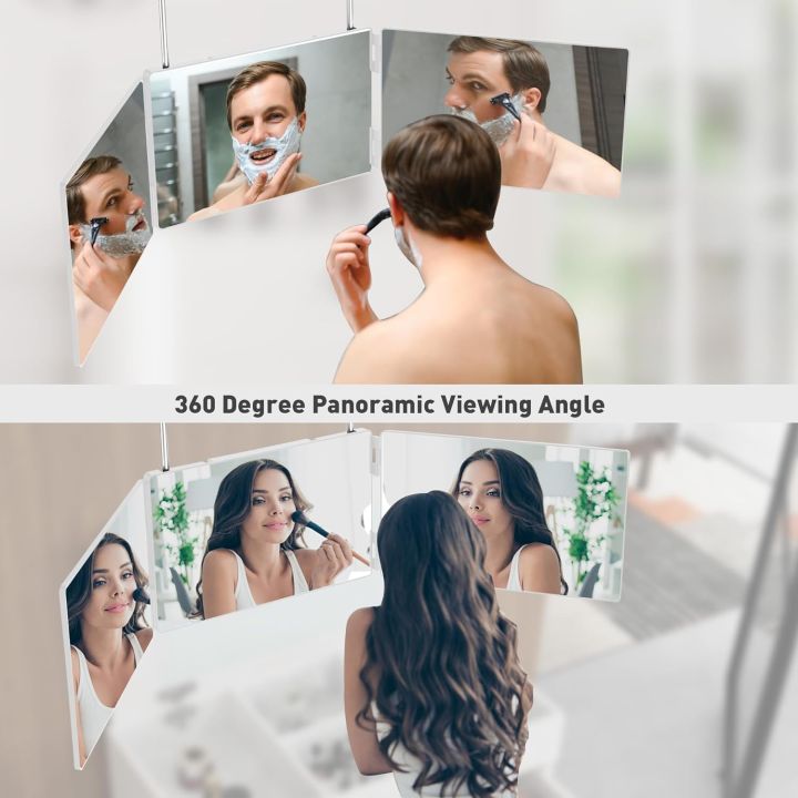 Portable%20Trifold%20Vanity%20Cosmetic%20Mirror%20with%20Height%20Adjustable%20Hooks%20for%20Self%20Hair%20Cutting%20Makeup%20Folding%20for%20Bath%20and%20Travel%20-%20Image%204