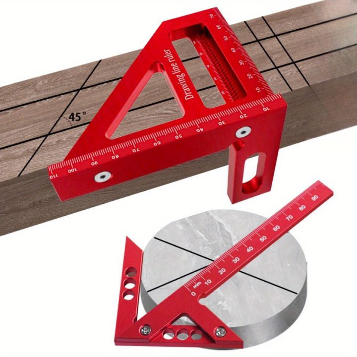 Carpenter Square Protractor,Center Scribe Gauge Kit Center Finder Miter ...