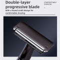Classic Metal Double-Layer Semi-Blade Razor Manual Shaving Razor Stainless Steel Double-Sided Blade Beard Razor.