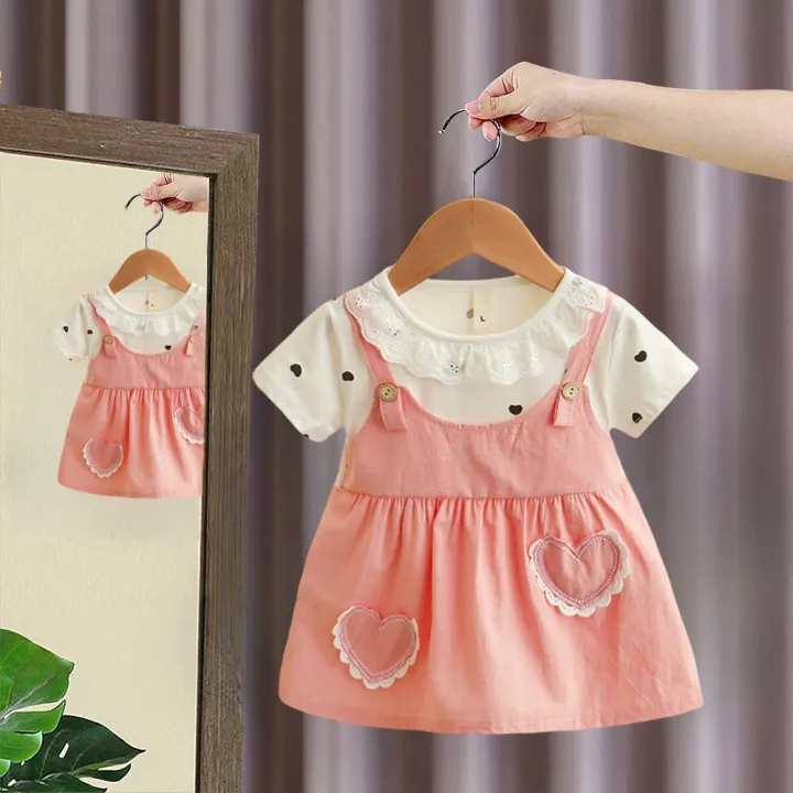 Girl%20Kid's%20Dress%20Summer%20Two%20Heart-Shaped%20Printed%20Casual%20Girls'%20Dress%20Sweet%20Baby%20Girl%20Clothes%20-%20Image%202