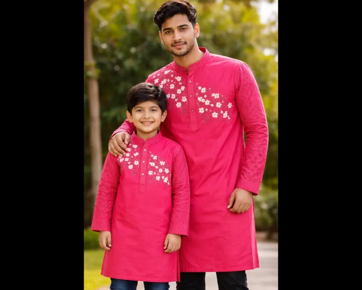 Mens%20new%20Boisakh%20special%20panjabi%20for%20bap%20beta%20matching%20panjabi(1pis)%20-%20Image%202