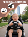 Stroller Steering Wheel Toy with Music & Horn | 360° Rotatable Interactive Toy for Toddlers. 